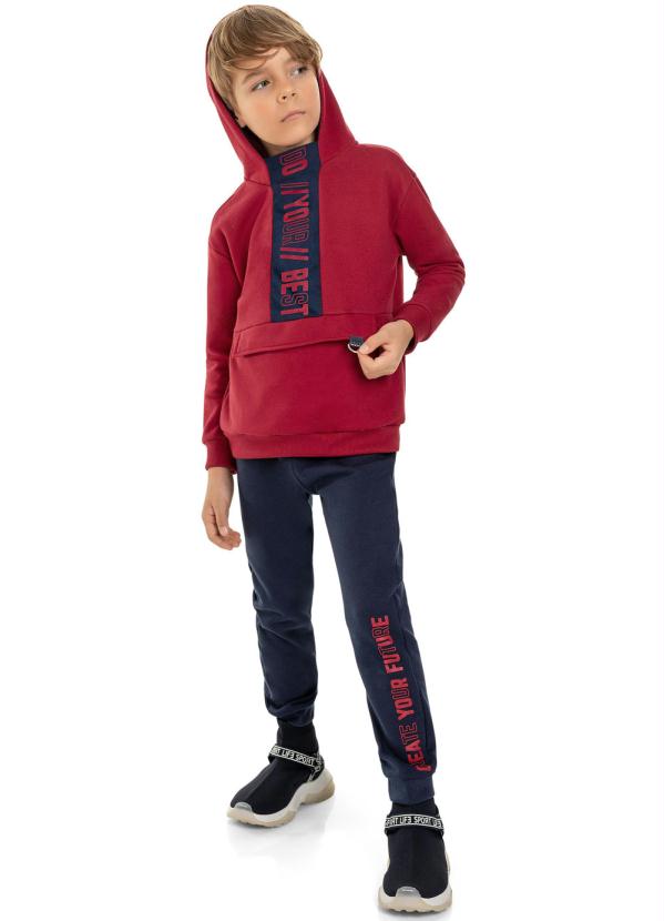 

Conjunto Infantil Moletom Capuz Vermelho