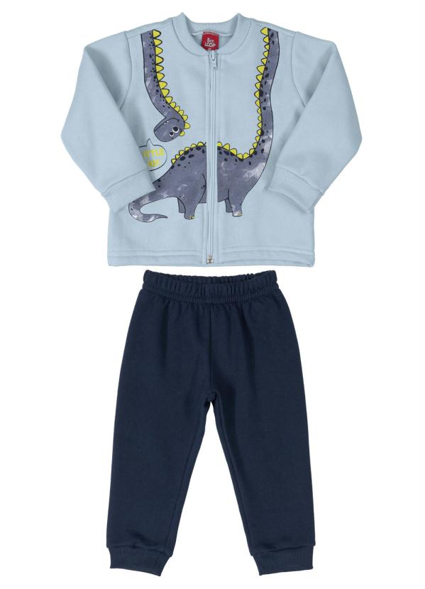 

Conjunto Moletom Bebê Dino Baby Azul