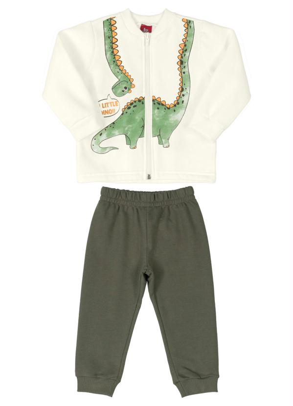 

Conjunto Moletom Bebê Dino Baby Bege