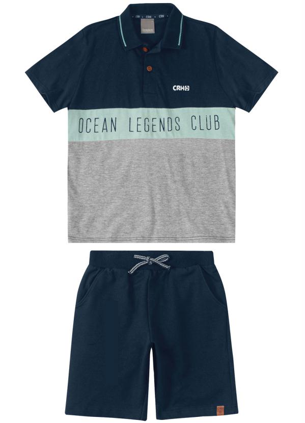 

Conjunto Azul Marinho Ocean Legend em Moletom