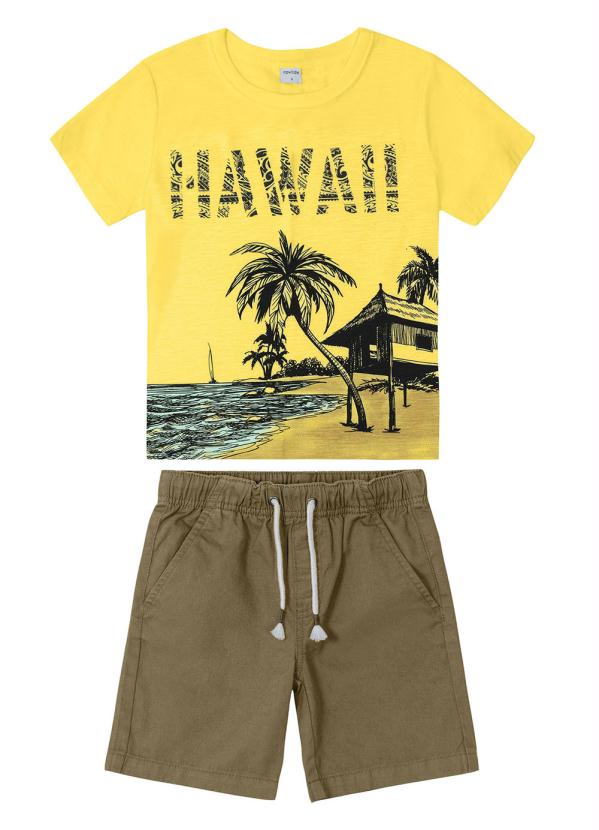 

Conjunto Camiseta com Bermuda Infantil Amarelo