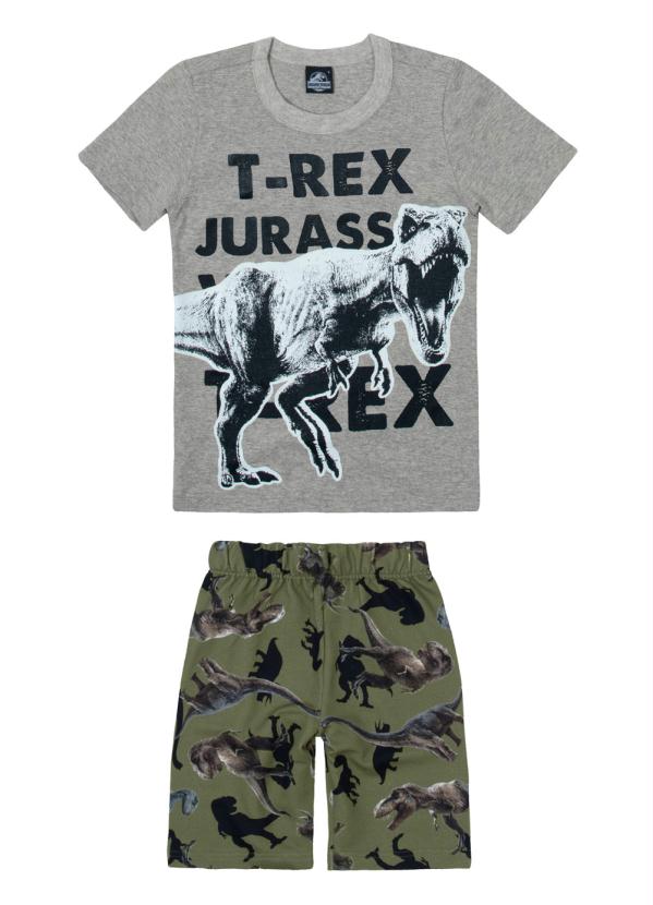 

Conjunto Cinza Jurrasic World® em Moletinho