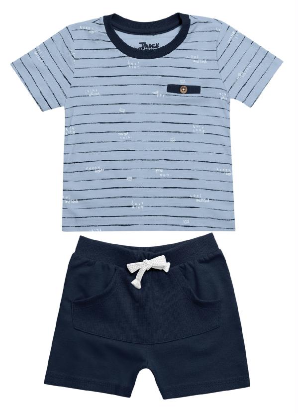 

Conjunto Infantil Camiseta com Shorts Azul