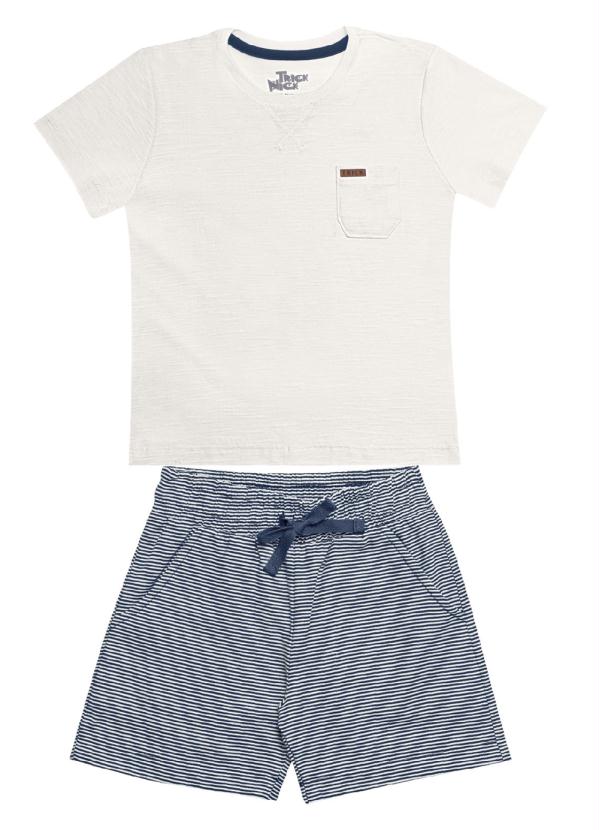 

Conjunto Infantil Camiseta Shorts Branco