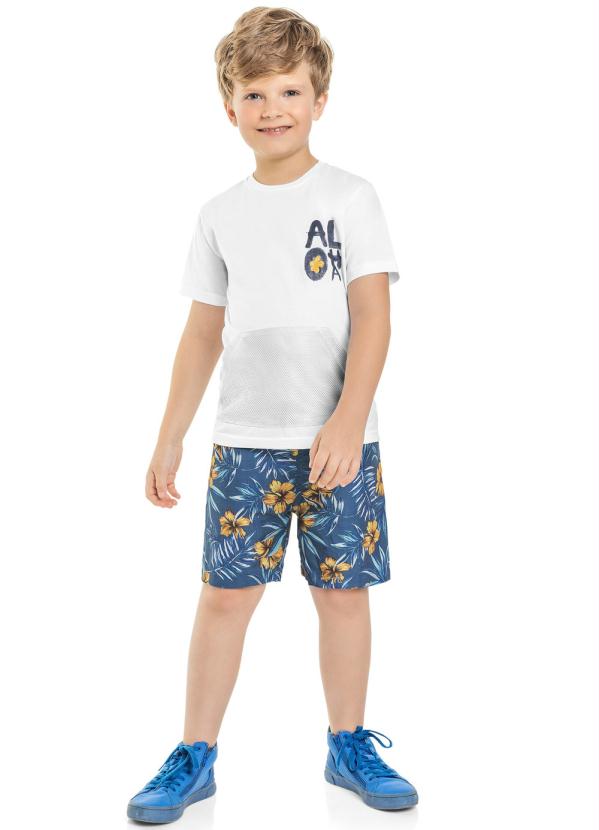 

Conjunto Infantil Menino Aloha Branco