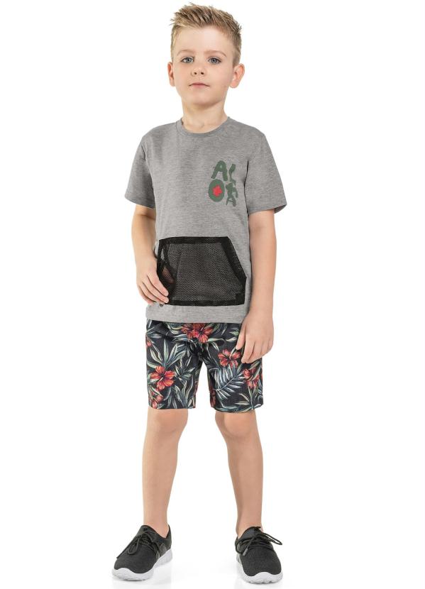 

Conjunto Infantil Menino Aloha Cinza