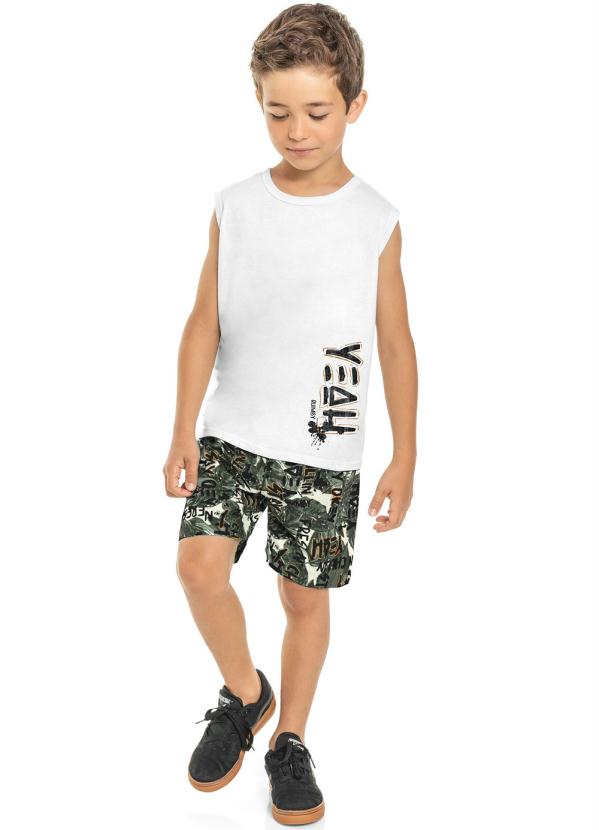 

Conjunto Infantil Regata e Bermuda Branco