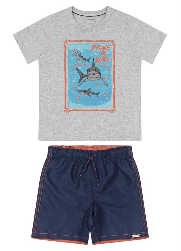 

Conjunto Infantil Shark Cinza