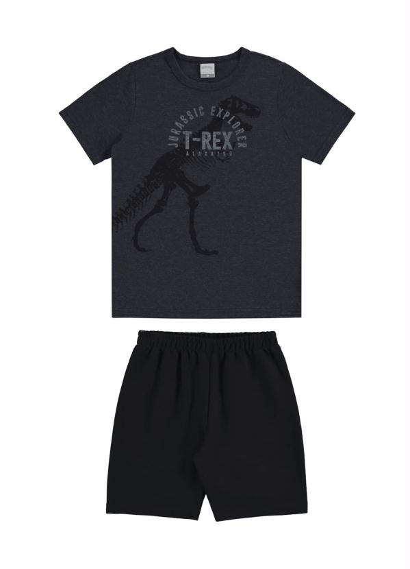 

Conjunto Malha Favoritos T-Rex Boys Preto