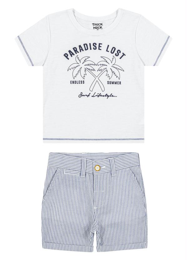 

Conjunto Shorts Surf Infantil Branco