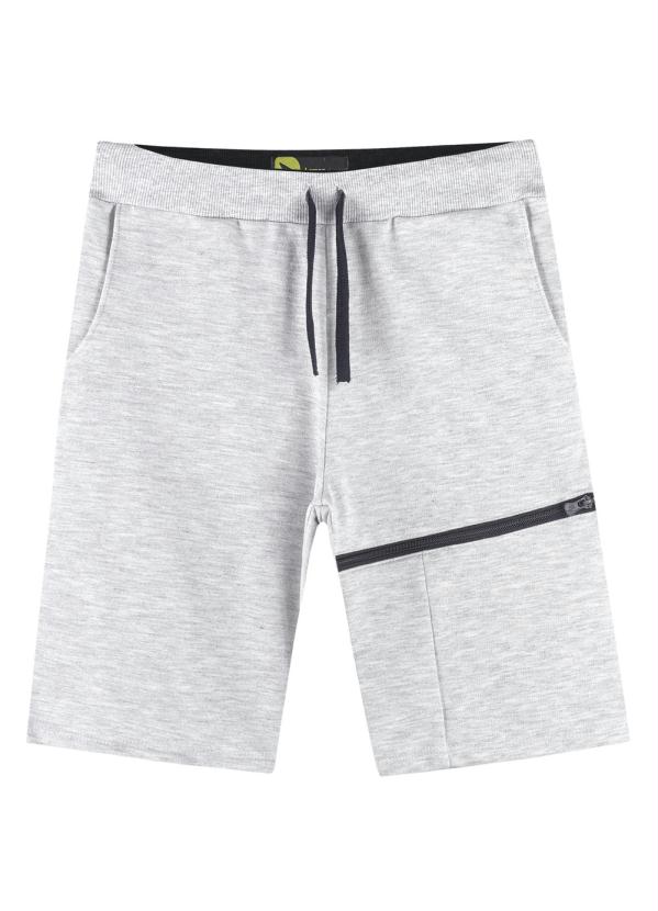 

Bermuda Infantil Masculina Mescla, Cinza