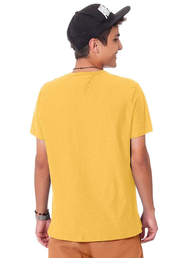 

Camiseta Decote V Básica Amarelo