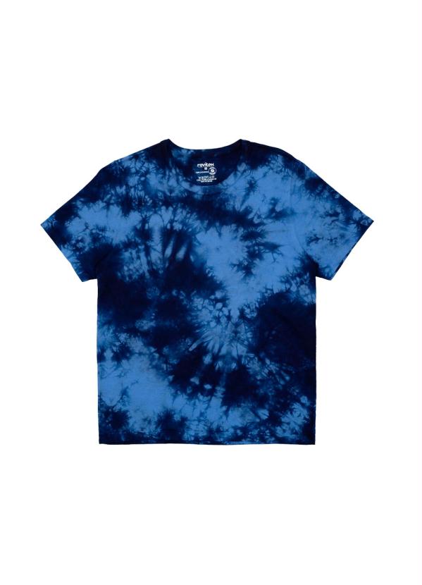 

Camiseta Masculina Tie Dye Azul