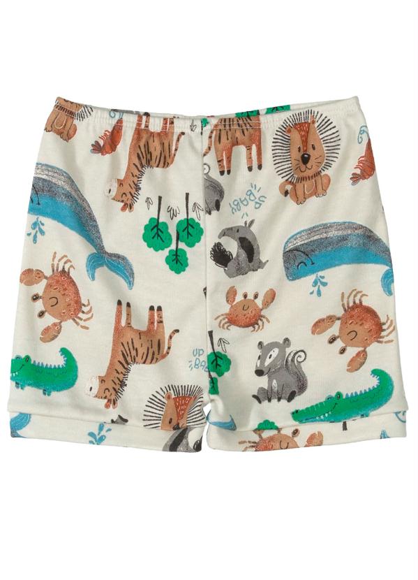 

Shorts Infantil em Suedine Bege