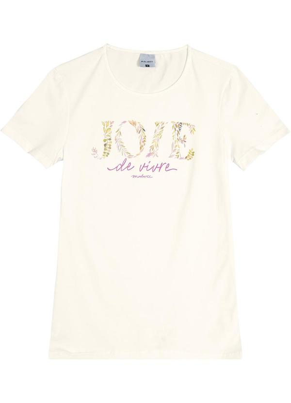 Camiseta Joie de Vivre em Cotton Feminina Bege